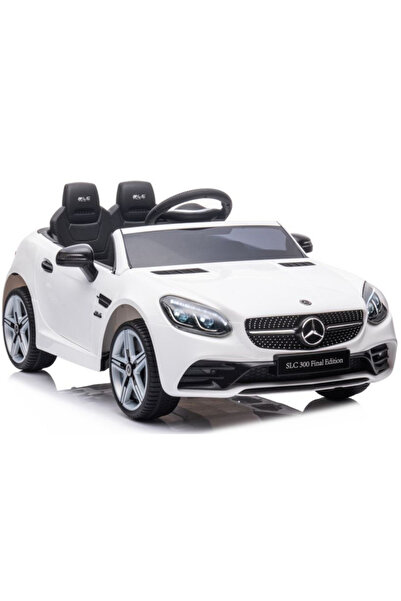 LEAN Mercedes SLC 300 Mașinuță electrică cu lumini LED, MP3, telecomandă, albă