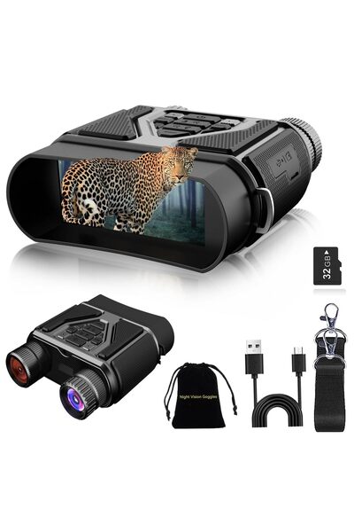 xilecam Gece görüş cihazı avcılık 32 GB hafıza kartı içerir Kameralı dürbün G...