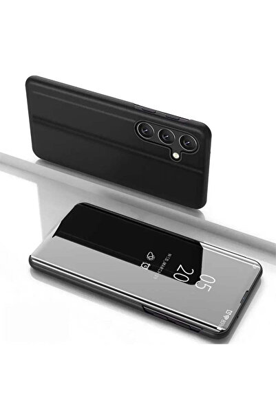 HQ WEAR Husă Clear View pentru Samsung Galaxy S25+ cu clapetă - negru