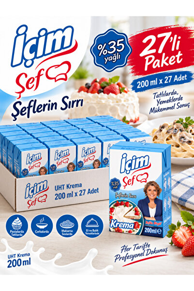 İçim ŞEF KREMA 200ML x 27 Adet