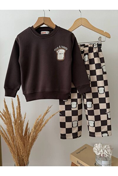KOKOŞ BEBEK Toasty Checkered Kids' Tracksuit Set - Age 2/8 - 31922