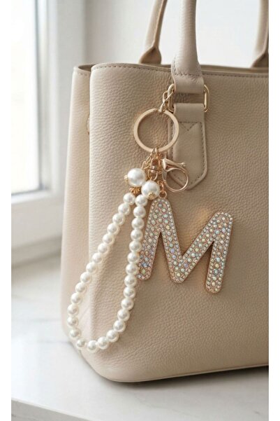 HOŞGÖR ACCESSORIES Μπρελόκ με λεπτομέρεια από πέτρα ζιργκόν και μαργαριτάρι &...