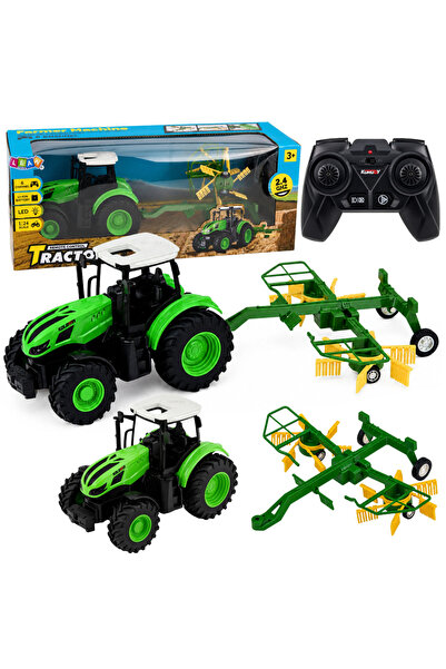LEAN Tractor agricol telecomandat cu greblă și lumini RC 1:24