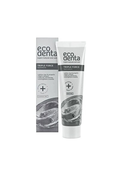 Ecodenta Τριπλή Δύναμη - Ευαίσθητα Δόντια & Αντι-πλακική Δράση - Οδοντόκρεμα ...