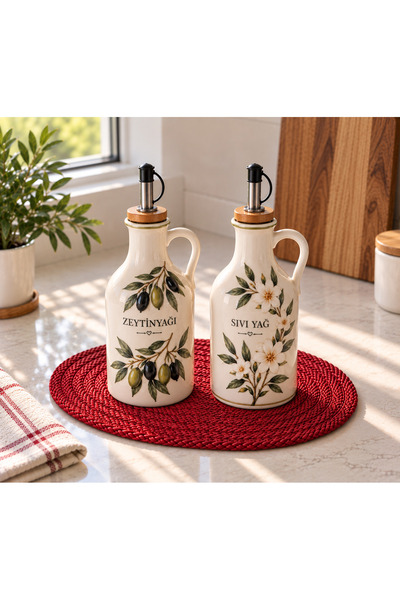 ÖRGÜM Oval Örgü Yağdanlık Altlığı 21x13 cm – Yağdanlıklar Dahil Değildir