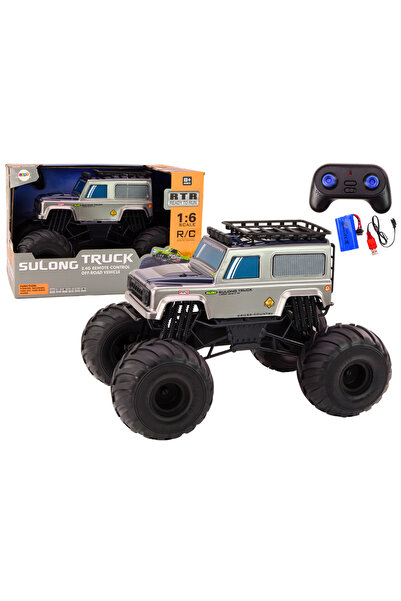 LEAN Mașină SUV off-road mare, telecomandată, 2.4G RC, 1:6, gri