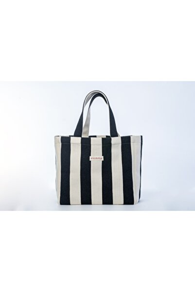 CİZGİLİ TOTE BAG