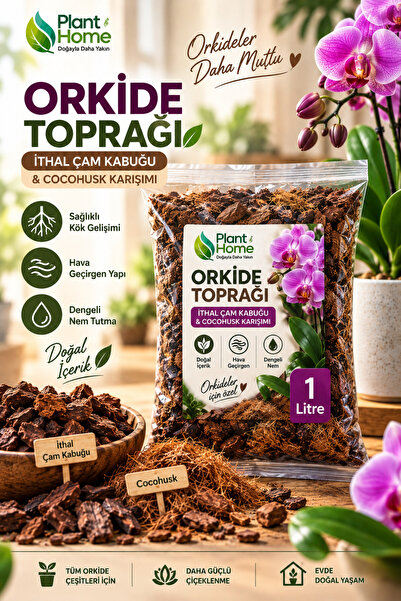 Plant Home Power Mix rkide Toprağı 1 Litre – İthal Çam Kabuğu & Cocohusk Karı...