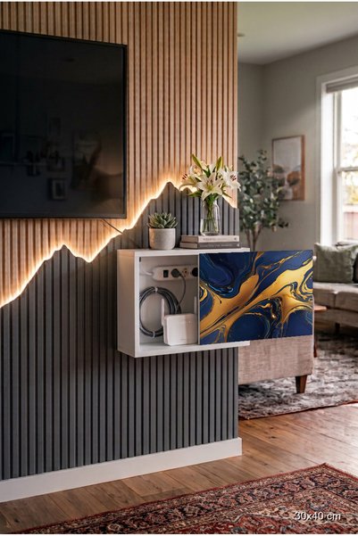 wudie Modern and Stylish Premium Quality Solid Wood Wall Mounted Insurance St...