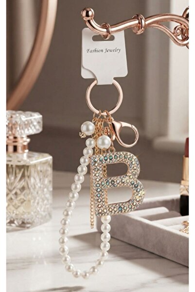 HOŞGÖR ACCESSORIES Μπρελόκ με λεπτομέρεια από πέτρα ζιργκόν και μαργαριτάρι &...