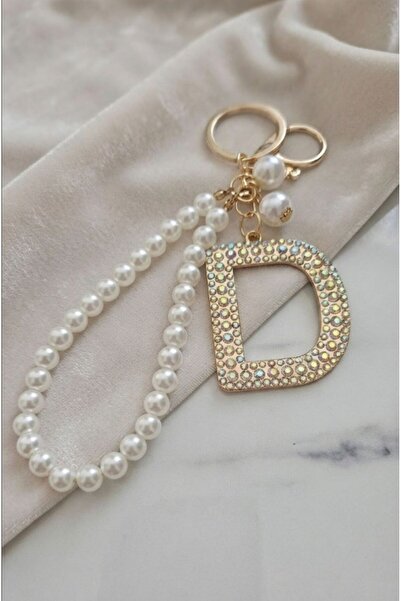 HOŞGÖR ACCESSORIES Μπρελόκ με λεπτομέρεια από πέτρα ζιργκόν και μαργαριτάρι &...