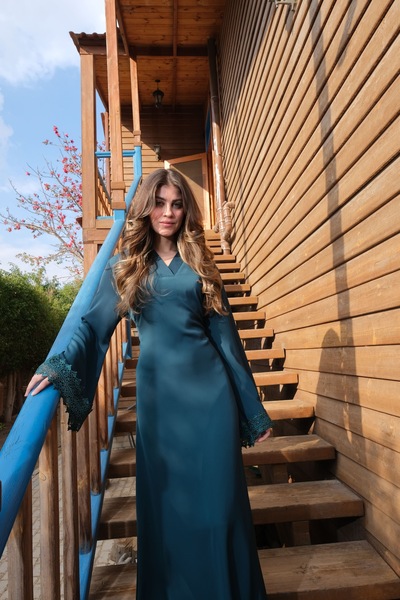 A&SUZ Modest Silk Dress