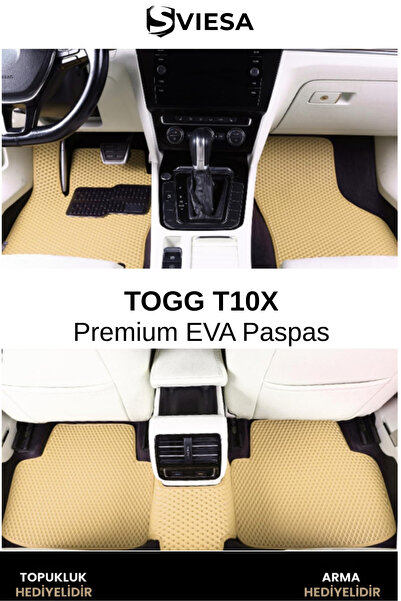 Sviesa EVA Togg T10x Uyumlu Araç Paspas Havuzlu Taban Su Geçirmez Kokusuz Öze...