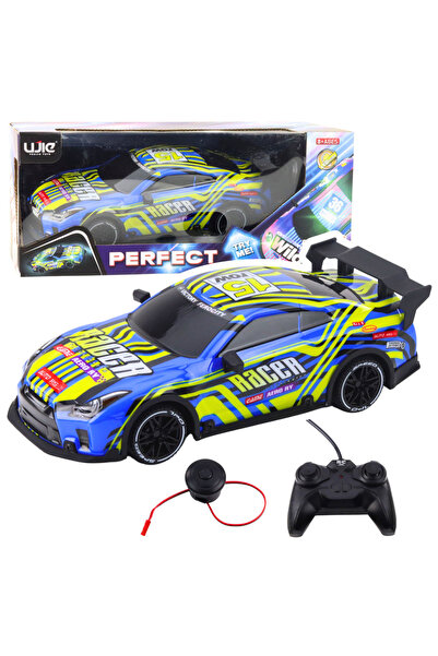 LEAN Mașină sport cu telecomandă, albastru-galben