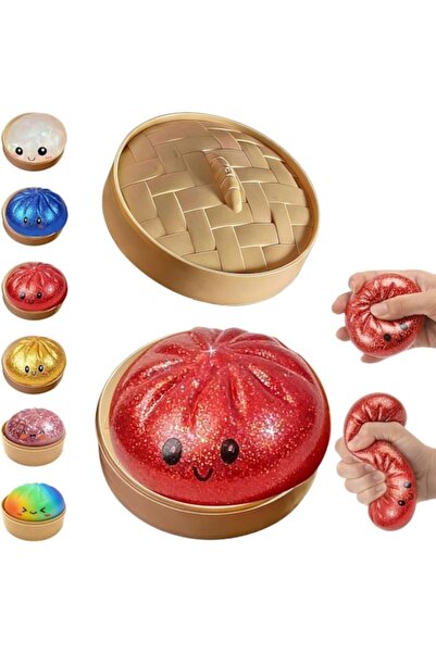 OEM Jucărie squishy tip gălușcă, 4 culori, roșu, compactă, moale, cu cutie pe...