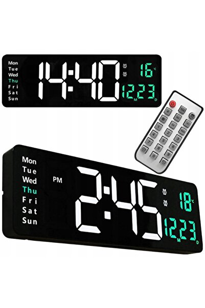 OEM Ceas de perete digital Nobitech / Ceas digital, cu alarmă, afișaj LED mar...