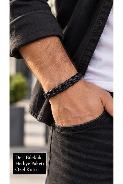 HER ŞEY NOTA www.herseynota.com Celsano Charcoalweave Anthracite Leather Men'...