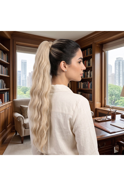 Tokalı Protein Fiber Sentetik At Kuyruğu / Bal Köpüğü Platin Röfle
