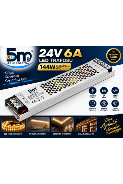 LED PAZARI 24 Volt 6 Amper trafo adaptör