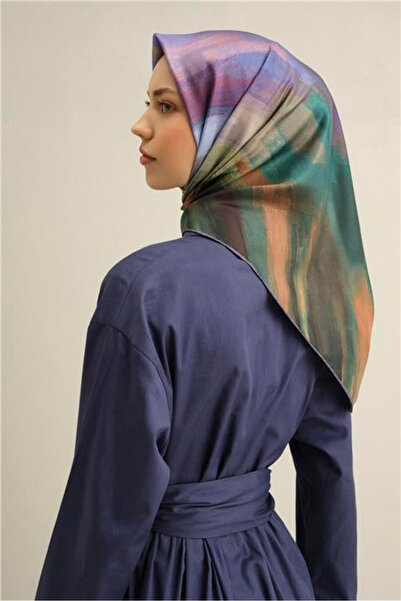 Armine Sura Silk Scarf 9308-06 Green Mixed Pattern