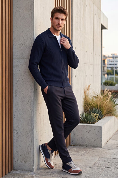 Buratti Regular Fit Straight Leg Tie-Up Trousers Men's Pants 6843700
