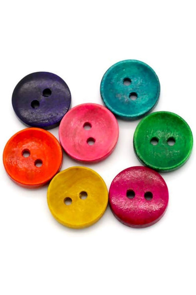 MESCHAIN Esmay Wooden Colored 23 Size Button Hanger 50Li