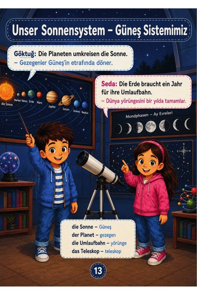 Enine Boyuna Eğitim German Reading Book Set for Children – 30 Books