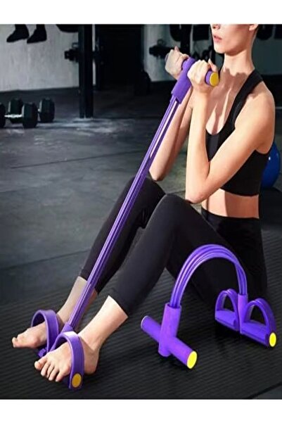 HerŞey Marketing 3 Fitness Equipment in 1 Resistance Band - 5 Li Plates Band - Body Trimmer 6 Tube Shuttle Pull Tool Home Fitness Whole Body Exercise Tool