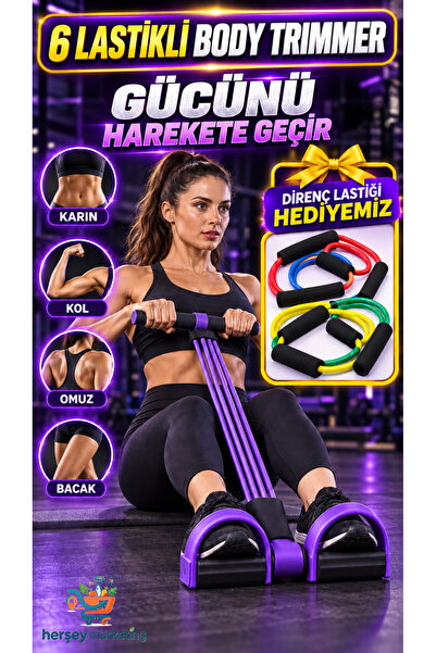 mrtbilisim Direnç Lastiği Hediyeli Pedallı Spor Aleti Kondisyon Aleti 6 Lasti...
