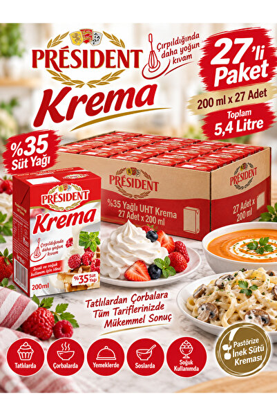 President KREMA 200MLx27Adet