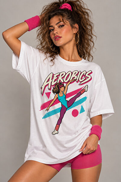 Moda Minimo Γυναικείο μπλουζάκι Oversize 80's με κοντό μανίκι από χτενισμένο ...