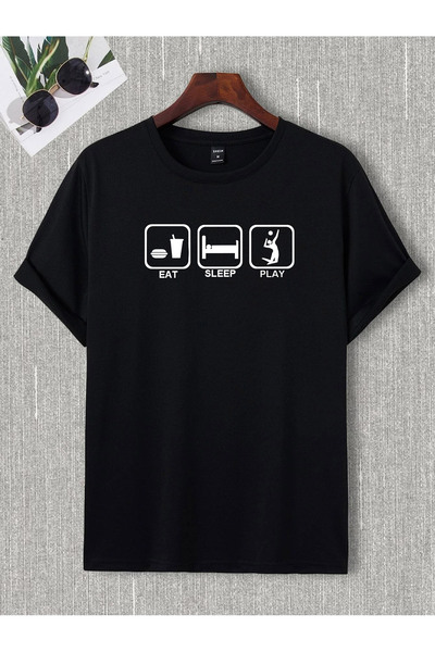 donamod Unisex Stylish Comfortable Oversize Cotton Crew Neck T-Shirt with Spe...