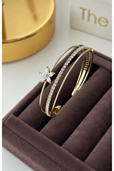 Moda Sekiz Women's United Triple Stylish Steel Bracelet