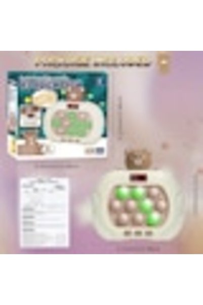 OEM Jucărie electronică Pop It, tip consolă, cu sunete și lumini, antistres, senzorială, ajută la dezvoltarea memoriei și a dexterității, model urs cu ecran, SALLMA ®