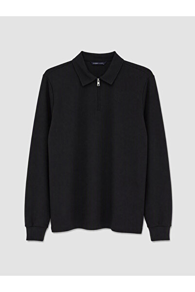 LC Waikiki Vizyon New Season Black Polo Collar Men's T-Shirt