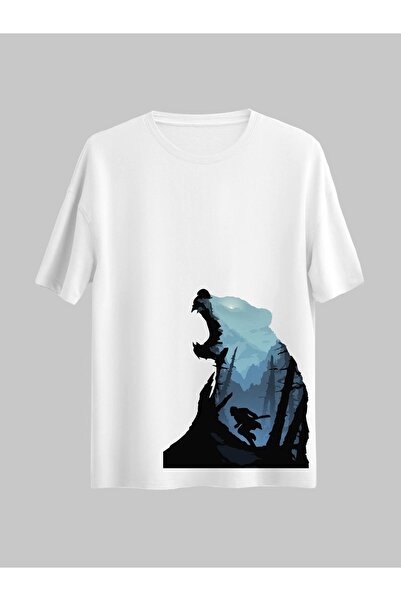 donamod Unisex Stylish Comfortable Oversize Cotton Crew Neck T-Shirt with Spe...