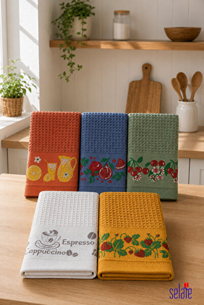 Şelale BerryMix 5'li 40x60 cm | %100 Pamuk | Jakarlı Peçete ve Kurulama Havlu...