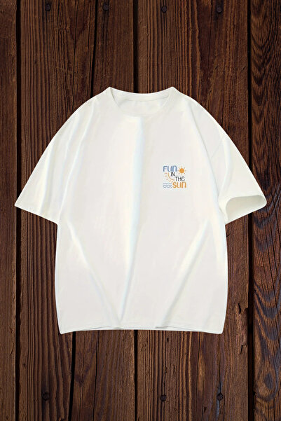 donamod Unisex Stylish Comfortable Oversize Cotton Crew Neck T-Shirt with Spe...