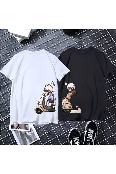 donamod Unisex Κομψό, άνετο, υπερμεγέθη βαμβακερό μπλουζάκι με λαιμόκοψη ποδη...