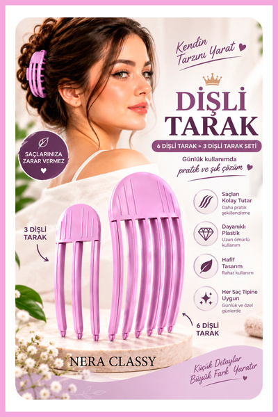 Nera Classy 2’li Saç Dip Hacim Tokası – Kökten Hacim Veren Pratik Saç Şekille...