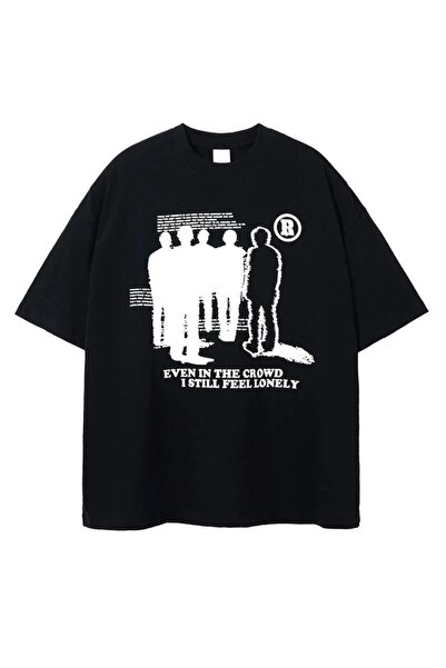 donamod Unisex Stylish Comfortable Oversize Cotton Crew Neck T-Shirt with Spe...