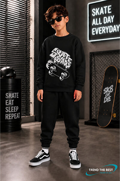 TREND THE BEST Trendin En İyisi Trening negru unisex pentru iarnă, pentru fet...