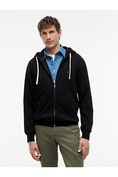 Tommy Hilfiger MW0MW44931 ESSENTIAL FLEECE HOODED REG ZT BDS Black