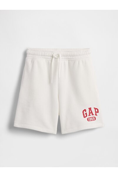 GAP Erkek Bebek Beyaz Fransız Havlu Kumaş Logo Şort