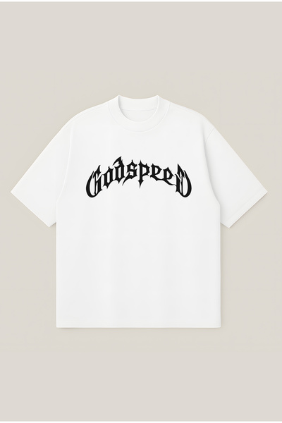 Moon Dancer Godspeed Newyork Printed Oversize Boxy Cut Unisex 100% Cotton Bre...