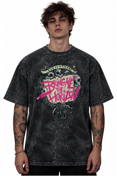 SEVBANO Tricou unisex supradimensionat, vintage, lavabil, cu imprimeu Bring M...