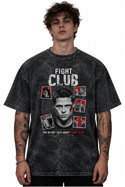 SEVBANO Fight Club Tyler Durden Legend Film Tricou imprimat unisex oversize v...