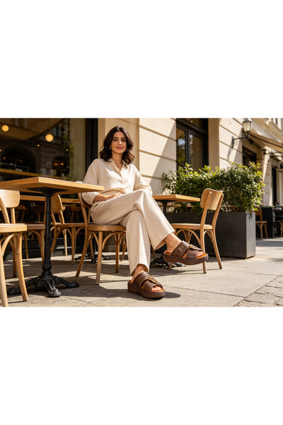 Huanhuan Shoe صنادل شاطئية للرجال ذات نعل سميك مقاومة للانزلاق ومتينة؛ أحذية ...