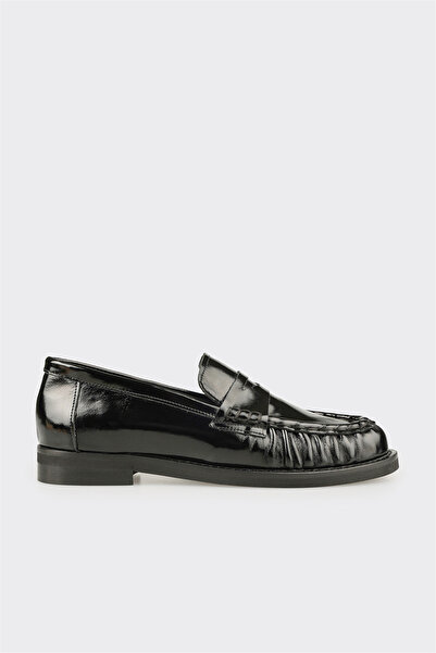 Elle Shoes Siyah Deri Kadın Günlük Ayakkabı