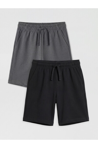 LC Waikiki Two Mt Shop Quality Lcw Kids Black 2 Thread Plain Standard & Regul...